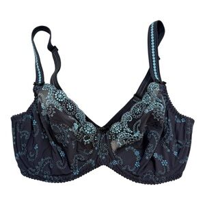 Prima Donna |‎ Grey Blue Paisley Floral Underwire Bra Size 32D